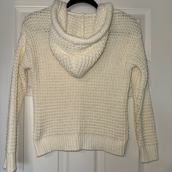 Women’s White Hooded Sweater - Picture 6 of 9